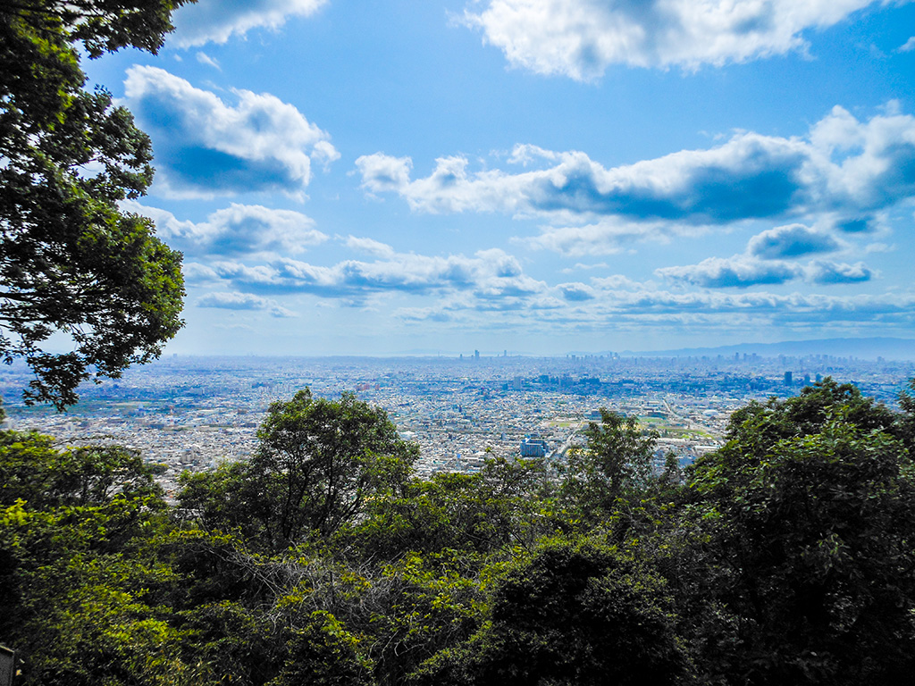 展望台からの眺め/自然豊かな枚岡公園(大阪府/東大阪市)