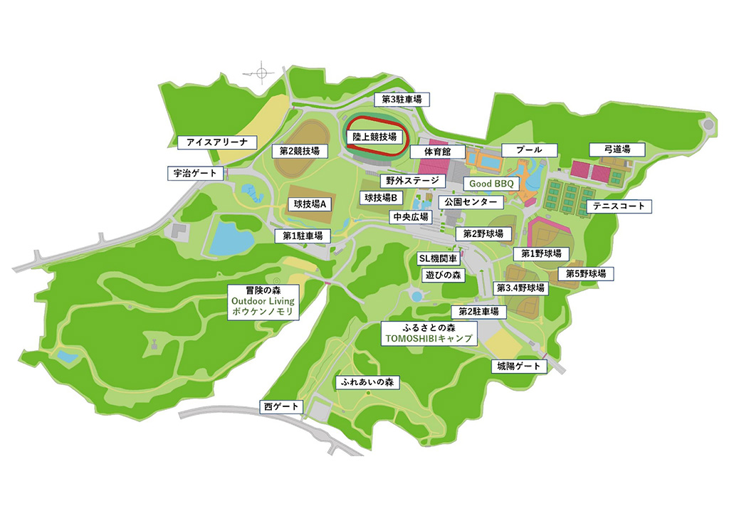 MAP/山城総合運動公園(京都市/宇治市)