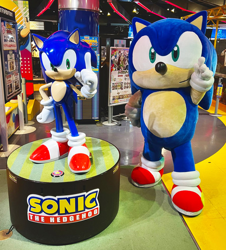“ソニック”は「セガ」を代表する看板キャラクター/東京ジョイポリス（港区）