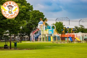 競馬場内にある京都競馬場 緑の広場(京都市伏見区)は、大型遊具と芝生を備えた人気のスポット