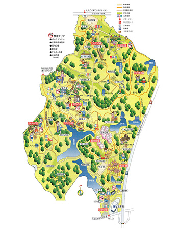 園内マップ/錦織公園(大阪府/富田林市)