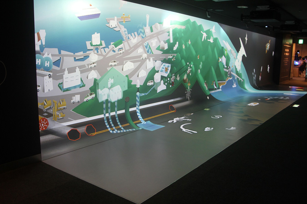 プロジェクションマッピング「発見の小径」/バンドー神戸青少年科学館(兵庫県/神戸市)