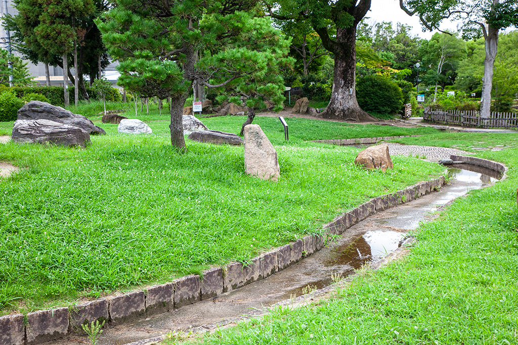 池の周辺の散策路/高槻城公園(大阪府/高槻市)