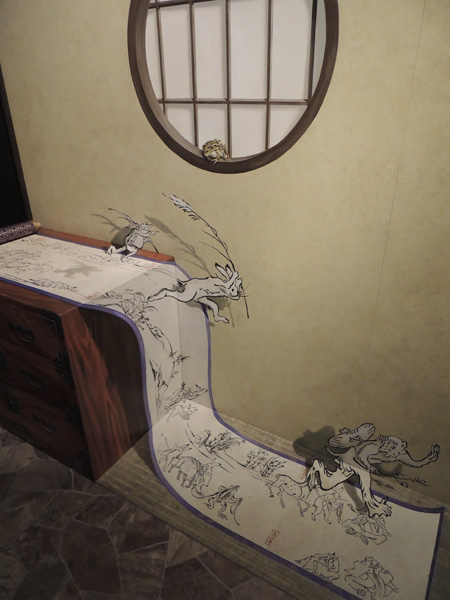 「跳びだす鳥獣戯画」/東京トリックアート迷宮館（港区）
