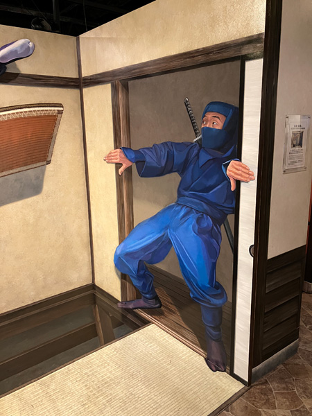 【1】見る角度によって全然違う印象になる「忍者」の絵/東京トリックアート迷宮館（港区）