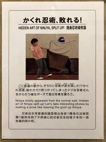 【2】トリックアート作品の近くに解説があり、おもしろ写真の例もある/東京トリックアート迷宮館（港区）