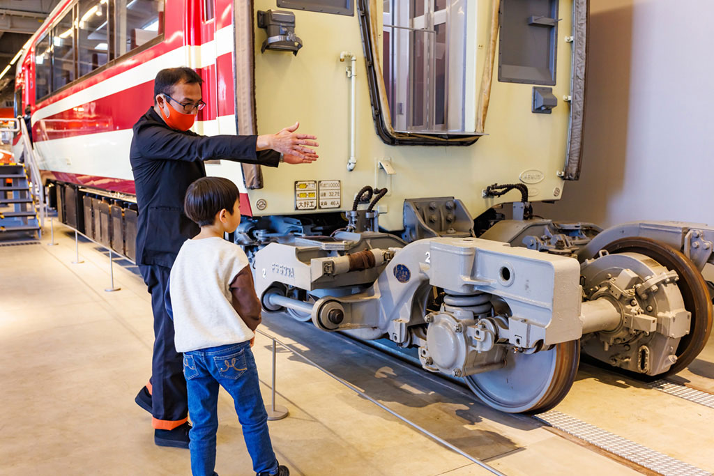 ロマンスカーミュージアム 連接台車