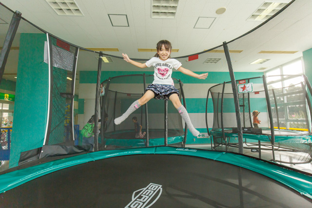 直径3.3ｍの大型トランポリン／千葉こどもの国キッズダム