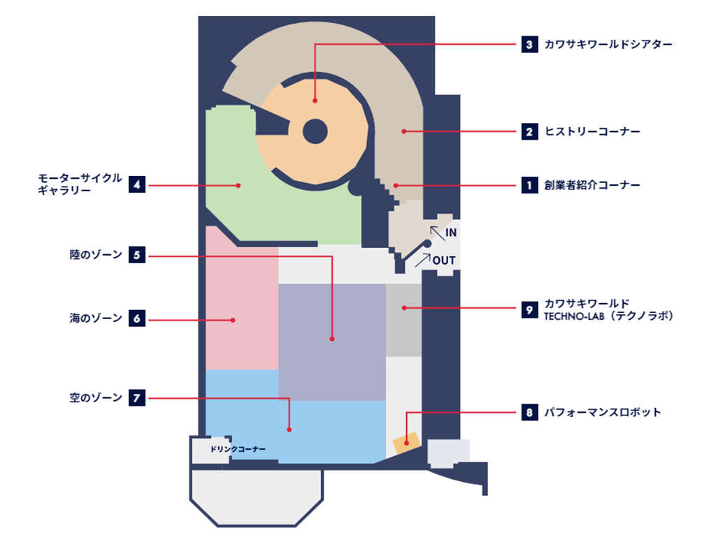 フロアマップ/カワサキワールド（兵庫県/神戸市）