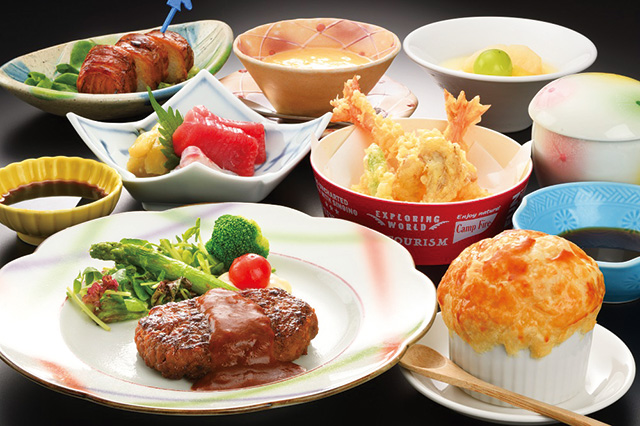 「お子様ランチ」の一例/奥飯坂 穴原温泉 吉川屋（福島県/福島市）