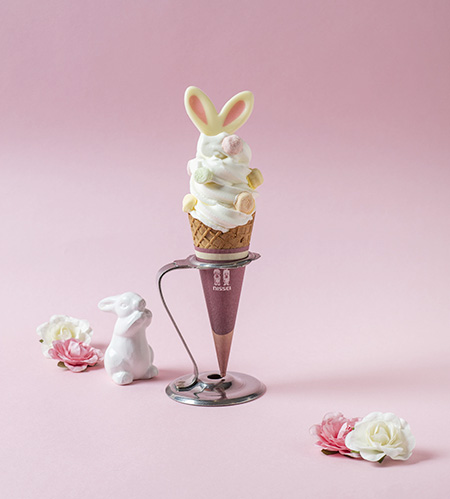 「バニーのパステルソフトクリーム」/白い恋人パーク（北海道/札幌市）