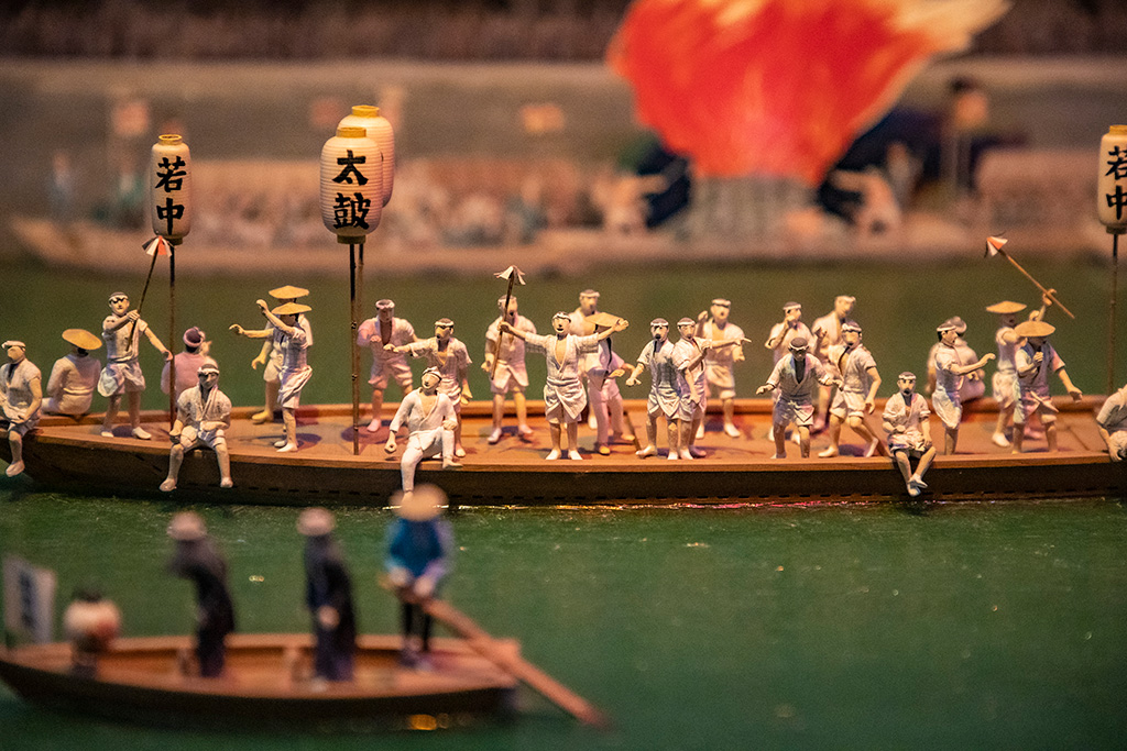 天神祭のようすを再現したジオラマ/大阪くらし今昔館（大阪府/大阪市）