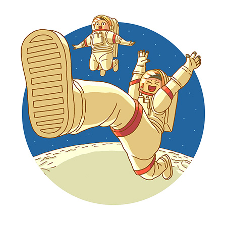 《月面重力体験ミッション》/特別展「NEO 月でくらす展 ～宇宙開発は、月面移住の新時代へ！～」/日本科学未来館（東京都/江東区）