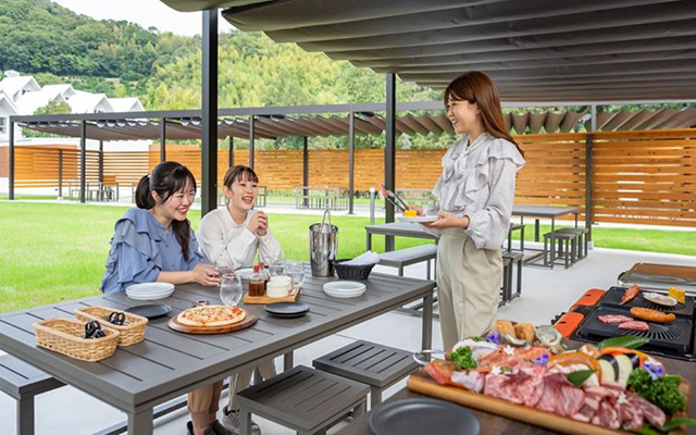 バーベキューの様子/ヴィラリゾート「かなたのさと」(和歌山県/和歌山市)