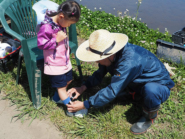 田植え体験の準備/まなびファーム（千葉県/九十九里町）