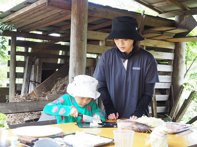 BBQの準備/森本農園（千葉県/木更津市）