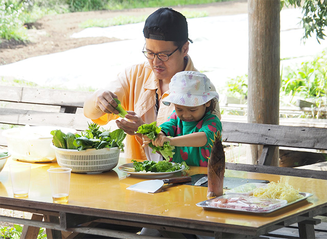 BBQの準備/森本農園（千葉県/木更津市）