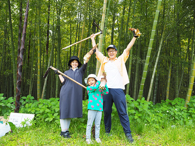 タケノコ掘りの様子/森本農園（千葉県/木更津市）