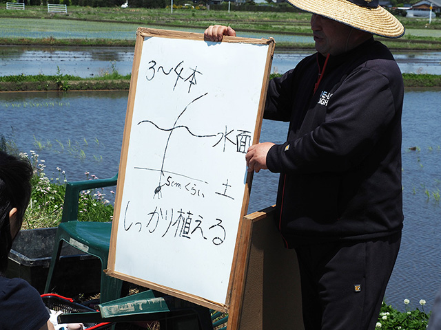田植えについてのレクチャー/まなびファーム（千葉県/九十九里町）