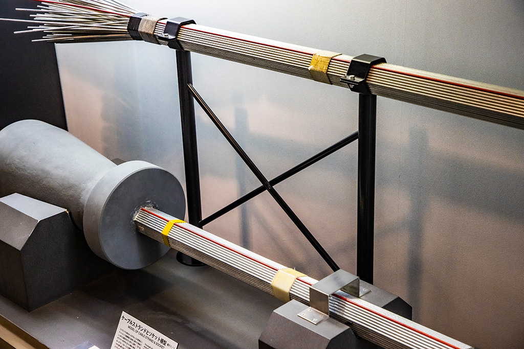 明石海峡大橋に使われているケーブル/橋の科学館（兵庫県/神戸市）