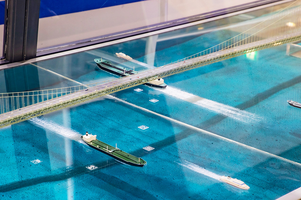 本四連絡橋のジオラマ/橋の科学館（兵庫県/神戸市）