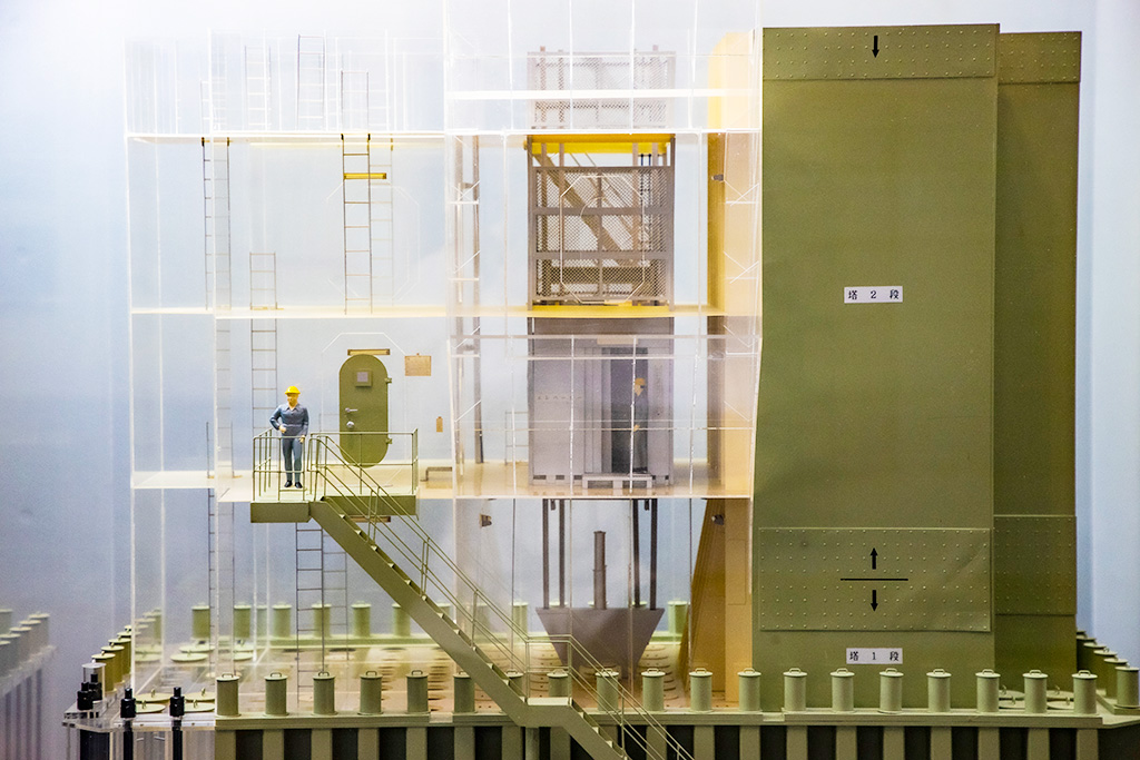 主塔の内部の模型/橋の科学館（兵庫県/神戸市）