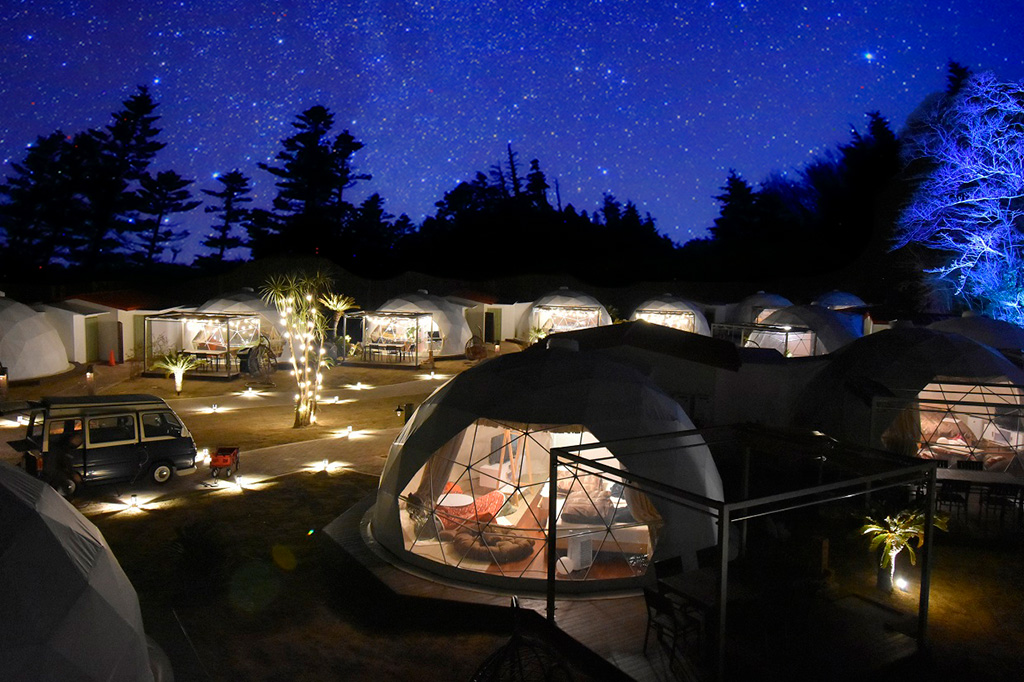 ドームテント/伊豆シャボテンヴィレッジ プチホテル&グランピング(静岡県/伊東市)
