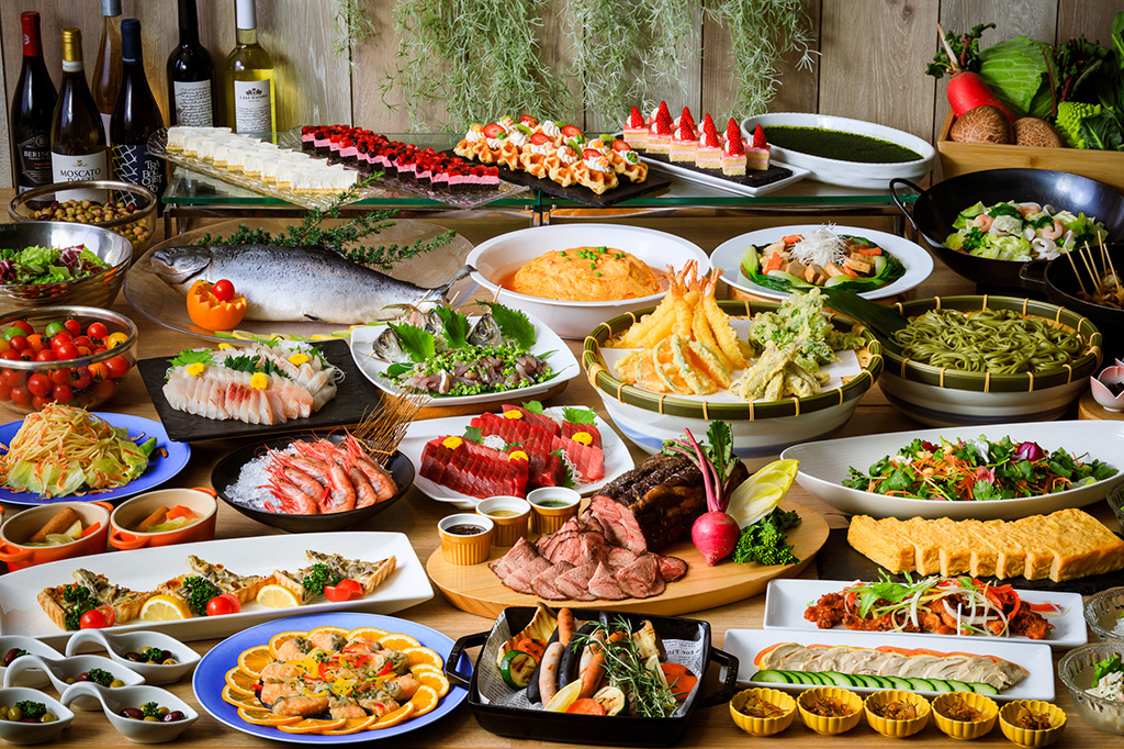 和洋中ブッフェ(写真は一例)。/熱海後楽園ホテル(静岡県/熱海市)