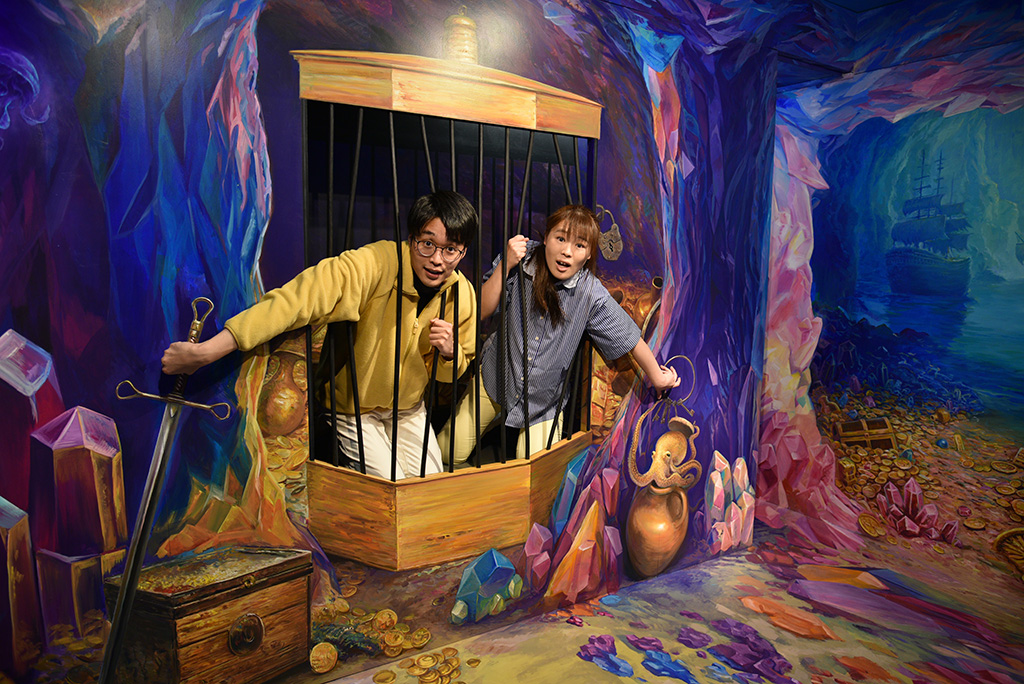 「トリックアートの館」洞窟の部屋/那須とりっくあーとぴあ（栃木県／那須町）