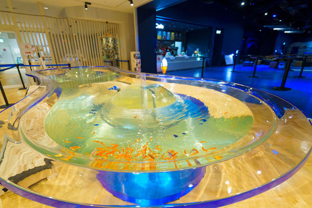 ひょうたん型の大きな水槽/DMMかりゆし水族館（沖縄県／豊見城市）