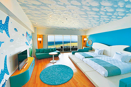 水族館をイメージした客室/ホテル オリオン モトブ リゾート&スパ(沖縄県/本部町)