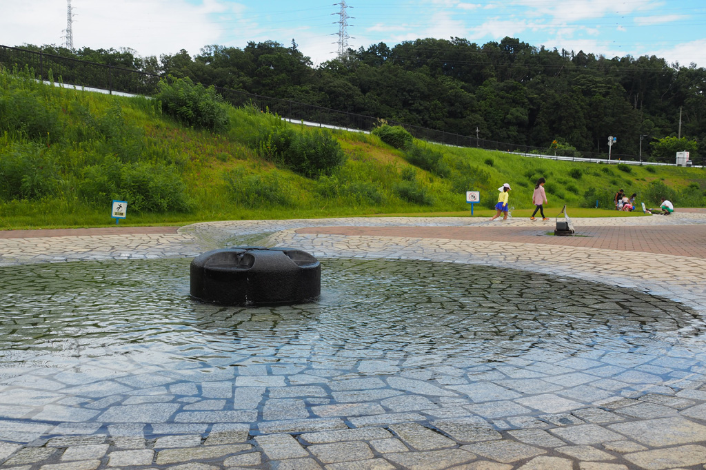 地下水を利用した自噴水/境川遊水地公園(神奈川県/横浜市)