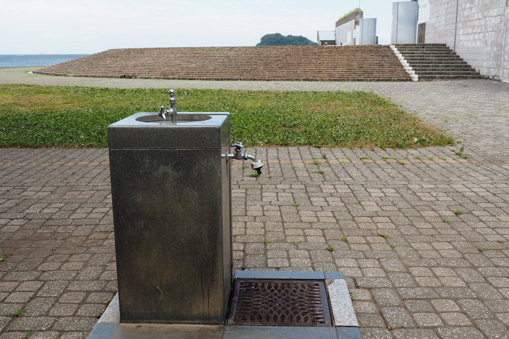足などを洗える水場があります/うみかぜ公園(神奈川県/横須賀市)