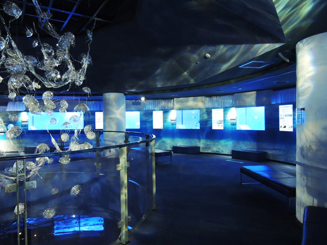 まるで海中にいるかのような空間を演出している「くらげりうむ」/横浜・八景島シーパラダイス(神奈川県/横浜市)