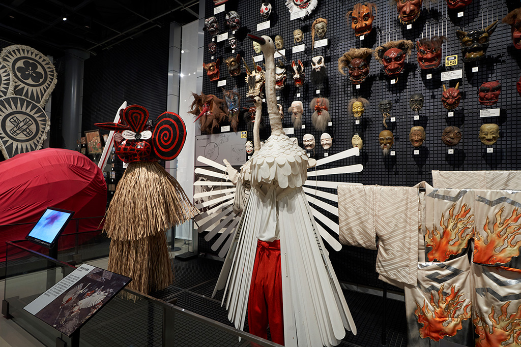 「津和野の鷺舞」の展示/国立民族学博物館（大阪府/吹田市）