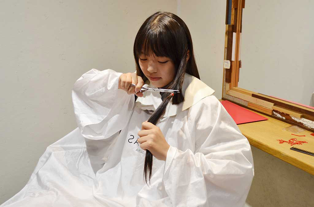 ヘアドネーション/小学生のワークショップ体験