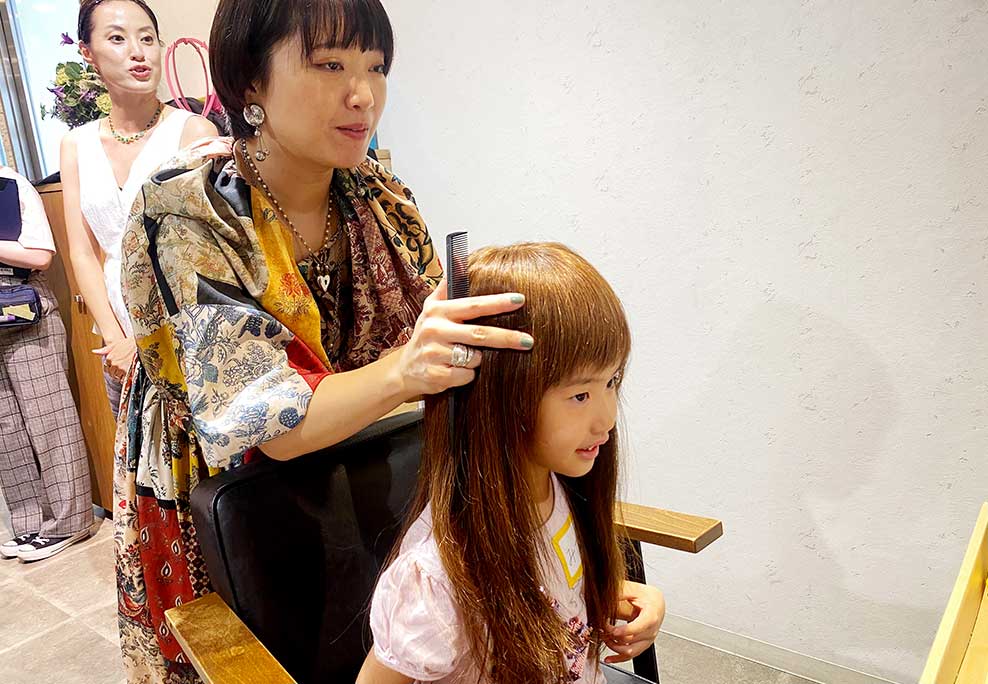 ヘアドネーション/小学生のワークショップ体験