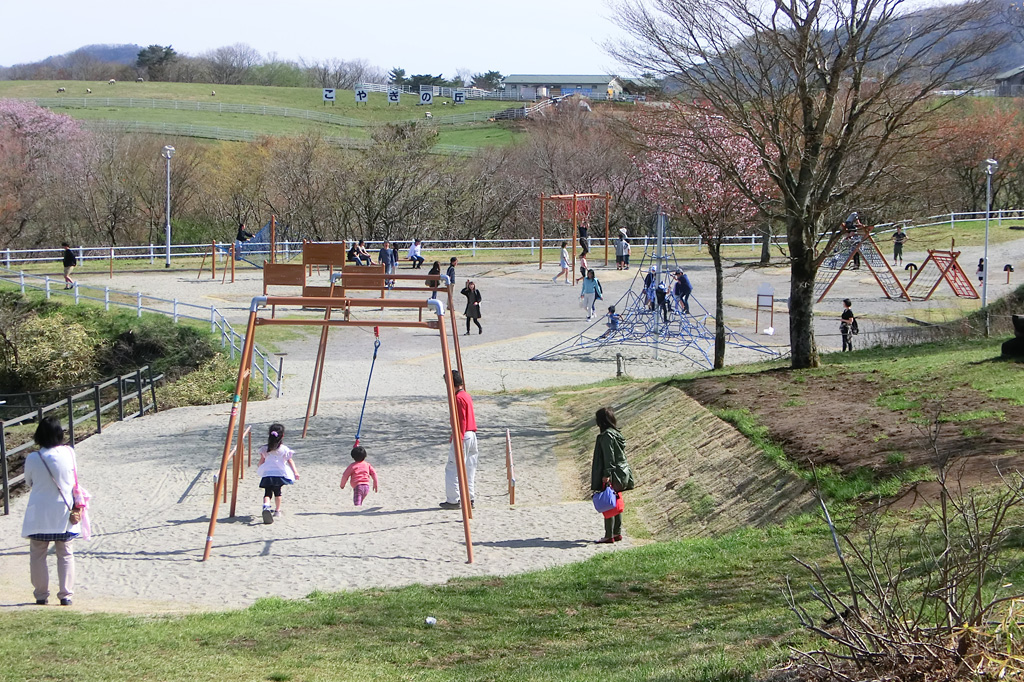 人気のターザンロープ（ロープウェイ）もある／日光霧降高原大笹牧場（栃木県／日光市）