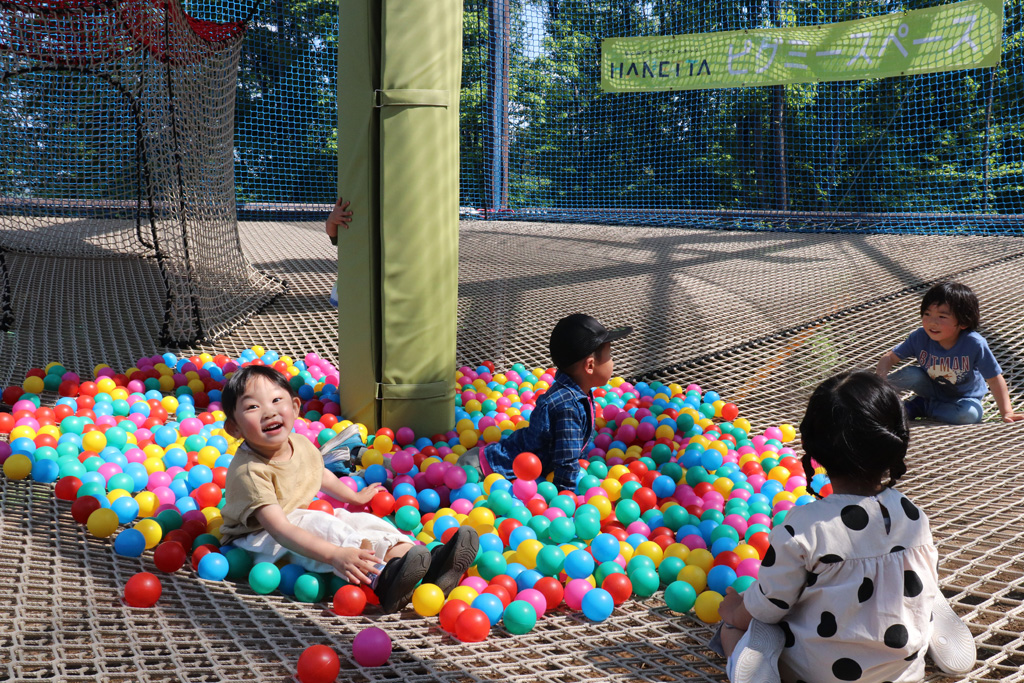 2歳以下の幼児も遊べるピグミースペース／空と風のネットアスレチック HANETTA（群馬県／利根郡川場村）