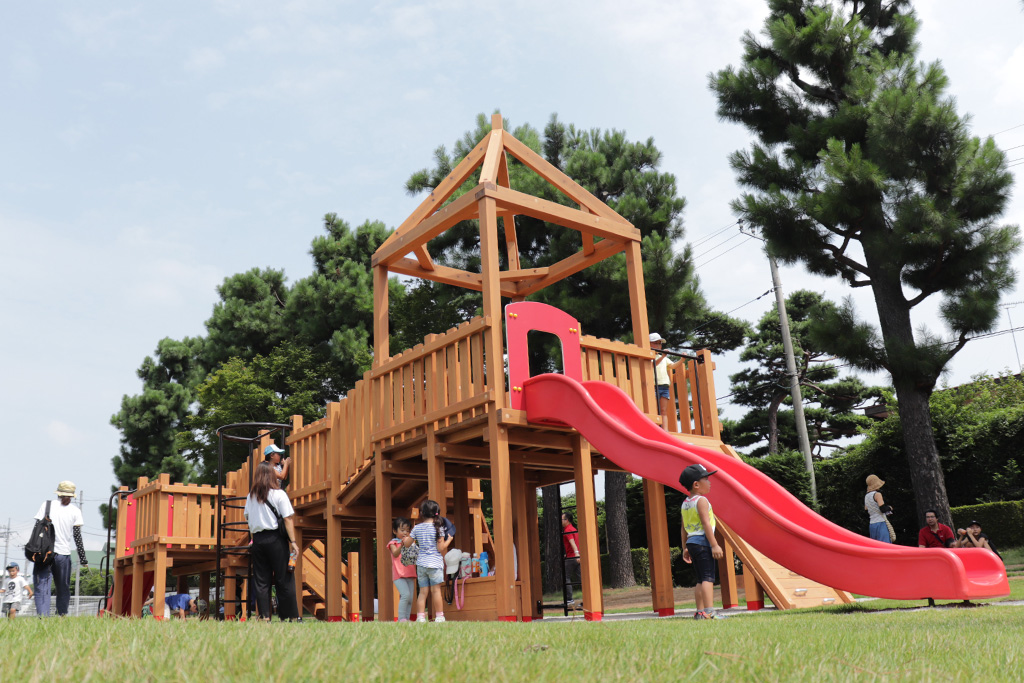 複合遊具のもくもくトリデbig/サイボクの森(埼玉県/日高市)