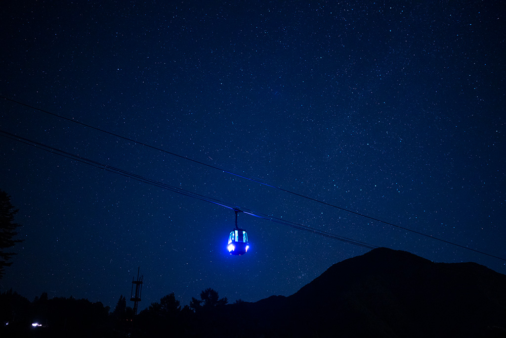 阿智村の富士見台高原ロープウェイ ヘブンスそのはら