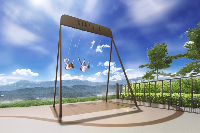 大型のブランコ「トキメキスウィング」/土岐プレミアム・アウトレット　プレイグラウンド（岐阜県/土岐市）