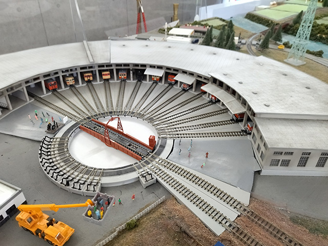 転車台のジオラマ/津山まなびの鉄道館(岡山県/津山市)
