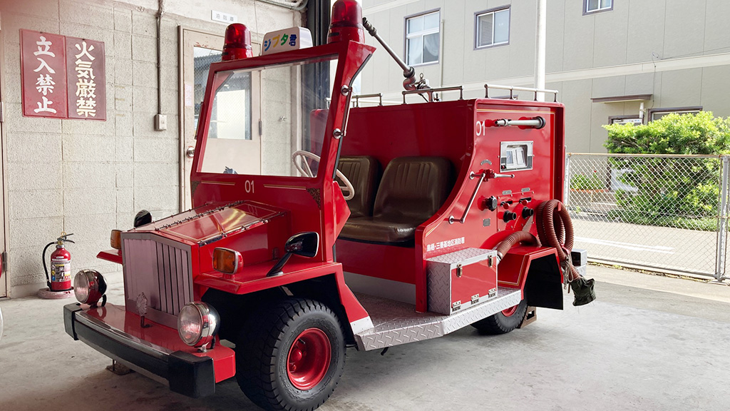 子ども用消防車両「ジプタ君」/はたらくくるま in鳥栖プレミアム・アウトレット(佐賀県/鳥栖市)