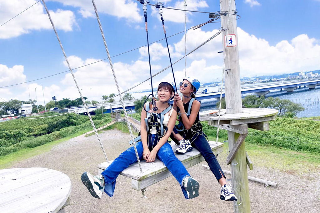 ZIPライン/びわこスカイアドベンチャー(滋賀県守山市)