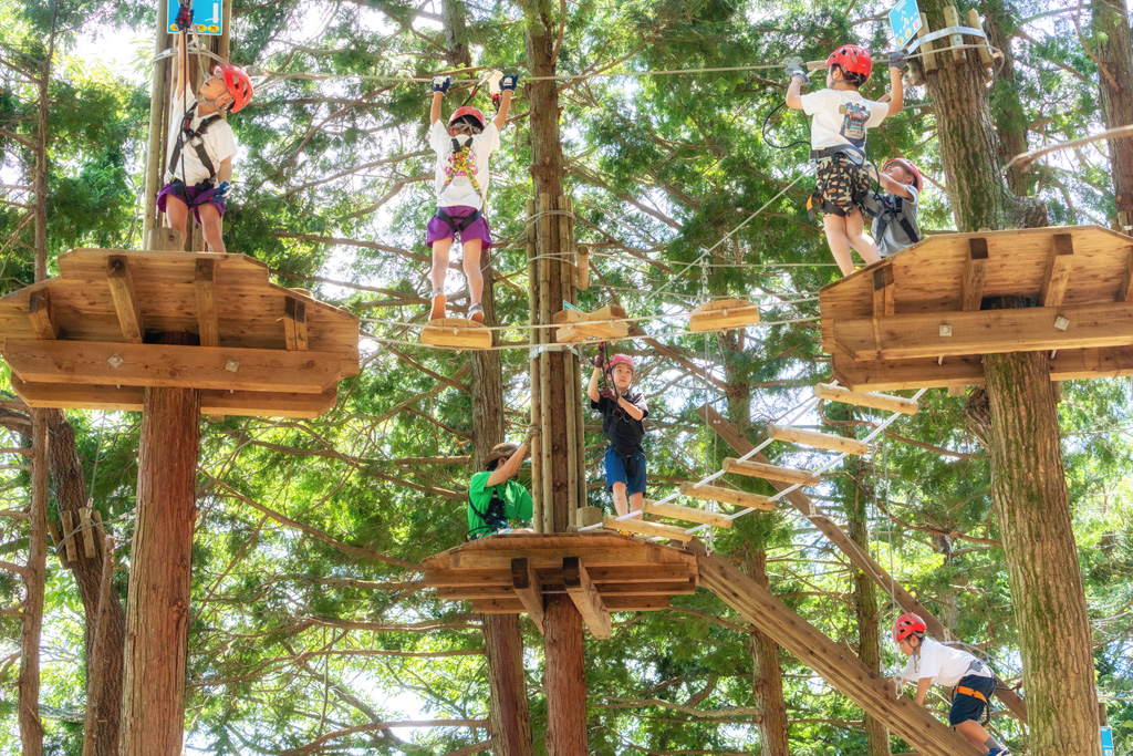 子どもたちも達成感を感じられる楽しいアクティビティ/フォレストアドベンチャー・米原(滋賀県/米原市)