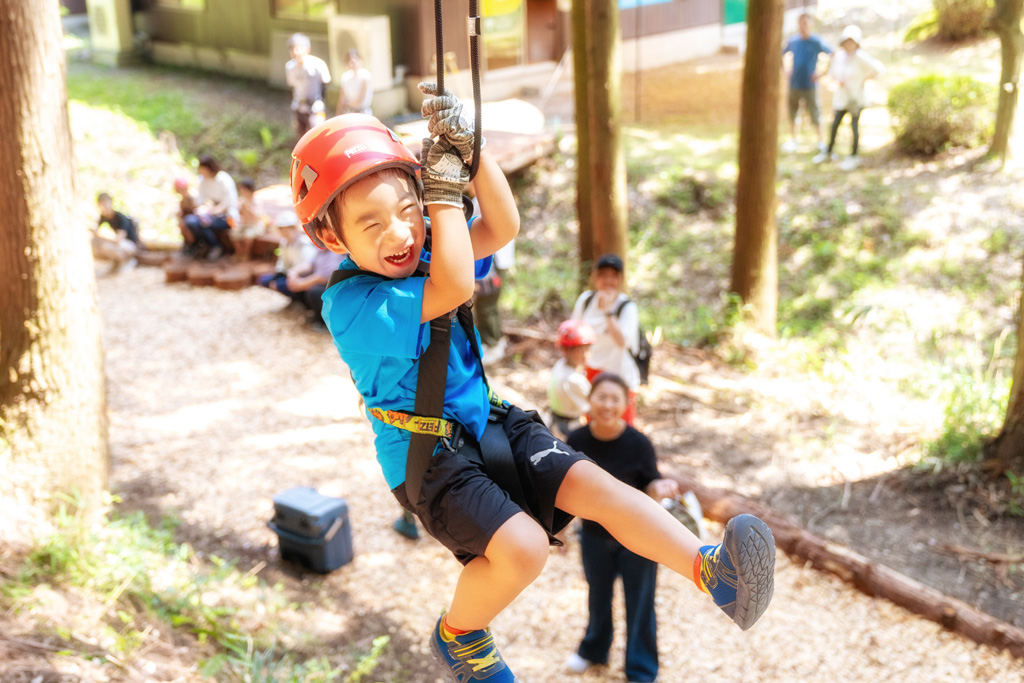 5つのコースにレベルに合ったジップラインがある/フォレストアドベンチャー・米原(滋賀県/米原市)