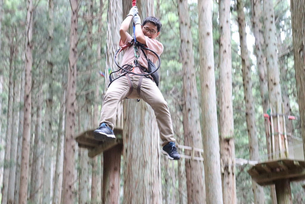 みんな大好きジップスライド！／フォレストアドベンチャー・朝来（兵庫県／朝来市）