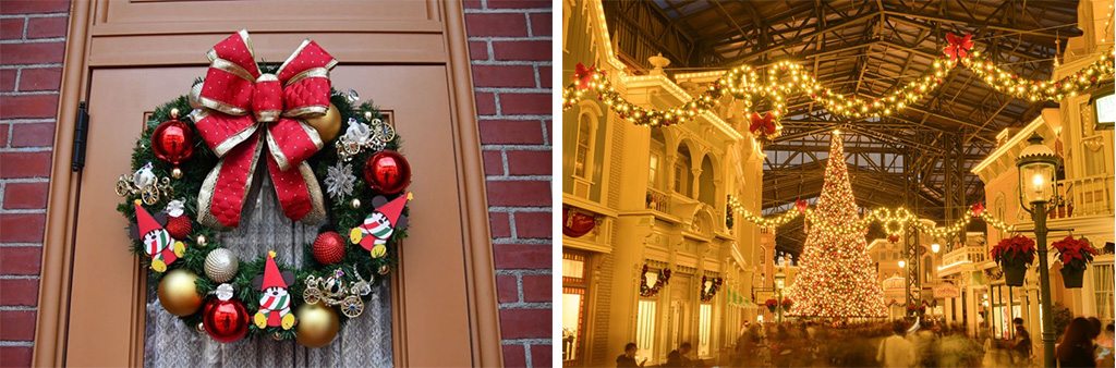クリスマスリースやワールドバザール/東京ディズニーランド（千葉県/浦安市）