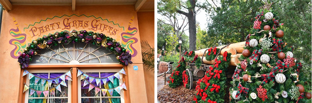 テーマランドのイメージに合わせたデザインの飾り付け/東京ディズニーランド（千葉県/浦安市）